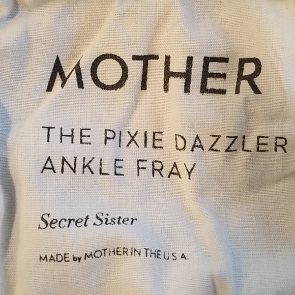 💕MOTHER💕 The Pixie Dazzler Ankle Fray Jeans Secret Sister Button Fly 31 - Picture 16 of 16